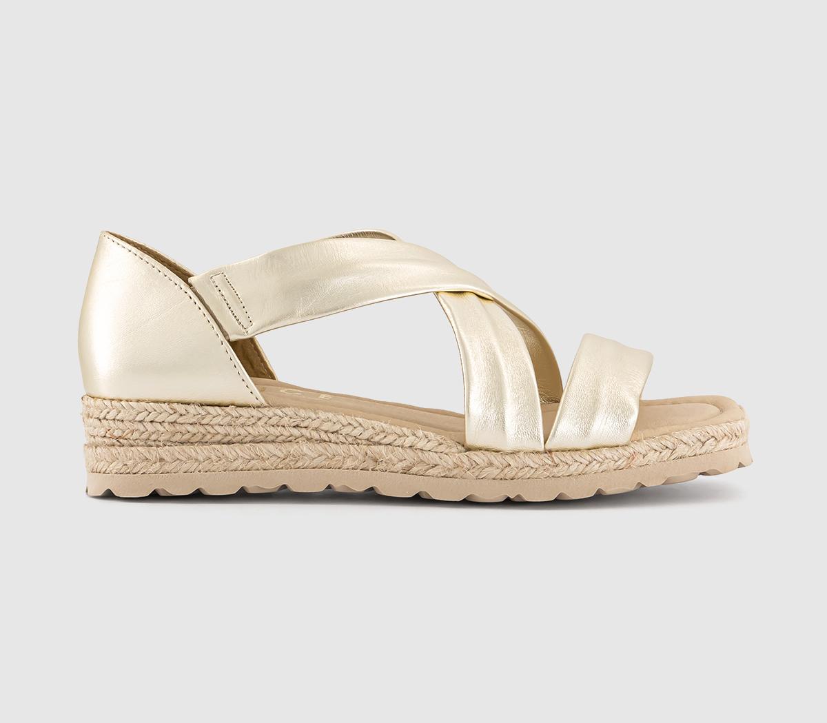 OFFICESailor Cross Strap Espadrille Sandals OFFICESailor Cross Strap Espadrille SandalsGold