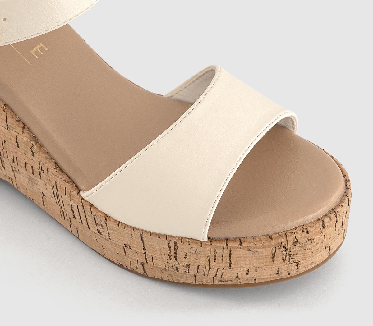 OFFICEHudson Cork Wedge SandalsOff White