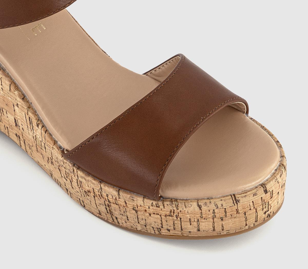 OFFICEHudson Cork Wedge Sandals OFFICEHudson Cork Wedge Sandals Tan