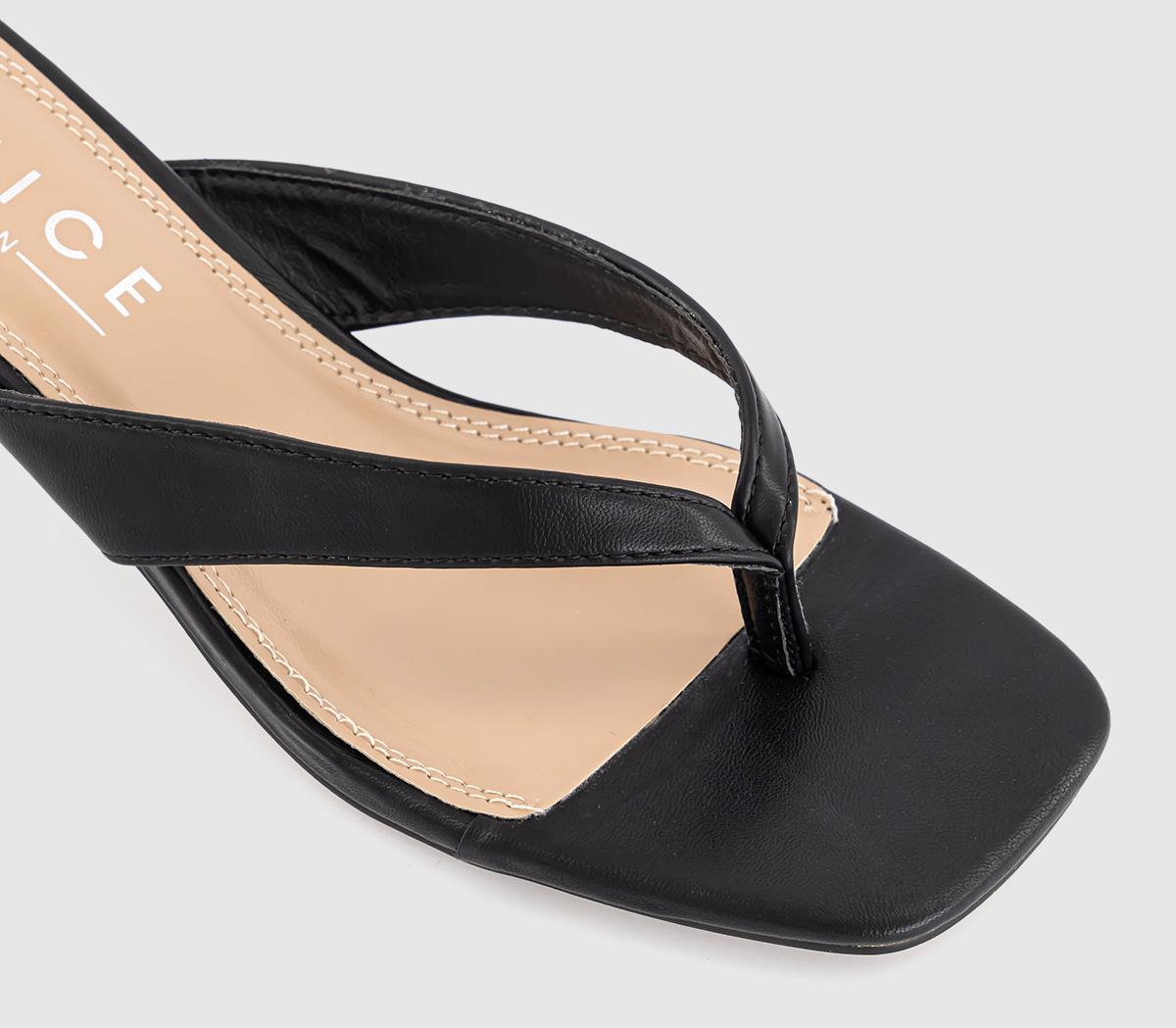 OFFICEMila Toe Post Heeled SandalsBlack