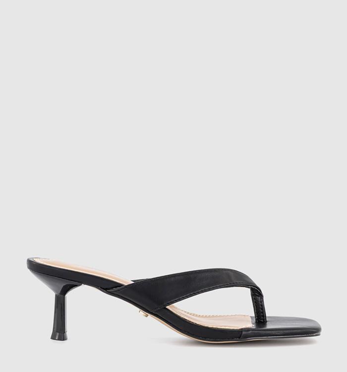 OFFICE Mila Toe Post Heeled Sandals Black