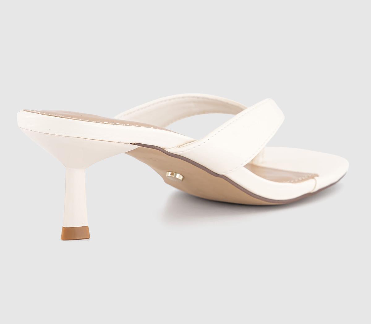 OFFICEMila Toe Post Heeled SandalsWhite