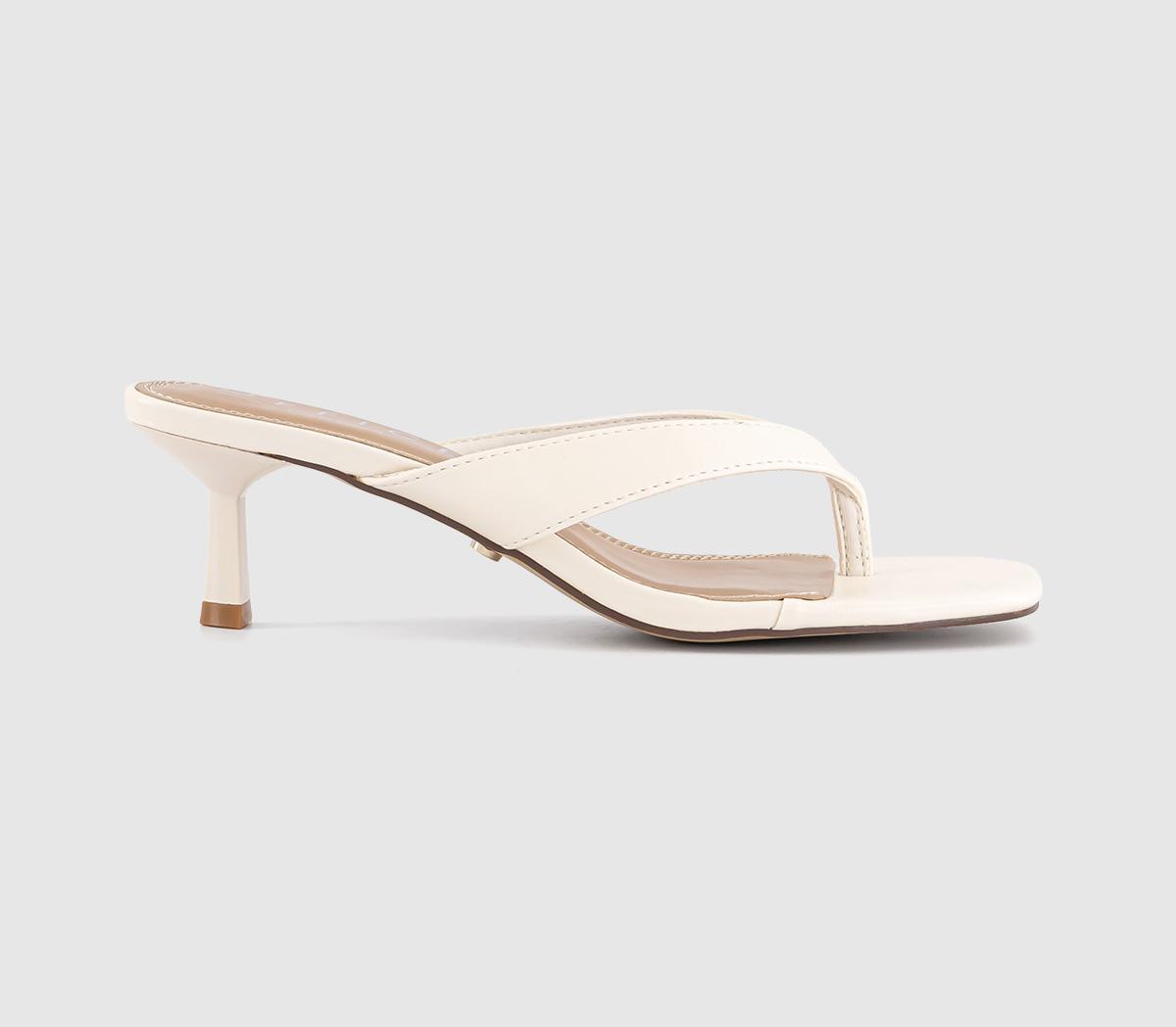 OFFICEMila Toe Post Heeled SandalsWhite