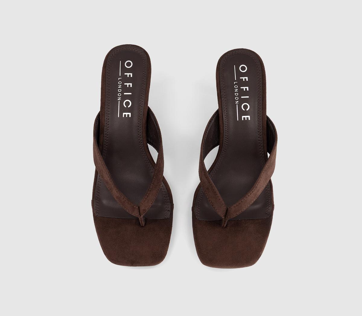 OFFICEMila - Toe Post Heeled SandalsBrown