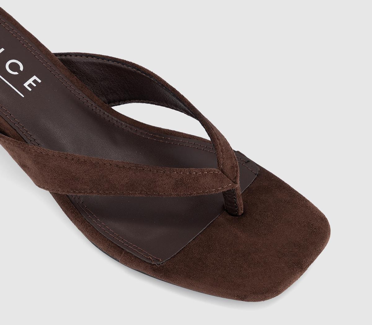 OFFICEMila - Toe Post Heeled SandalsBrown