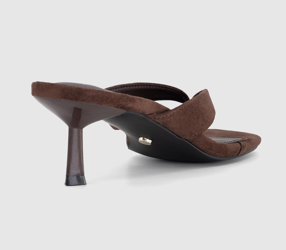 OFFICEMila - Toe Post Heeled SandalsBrown