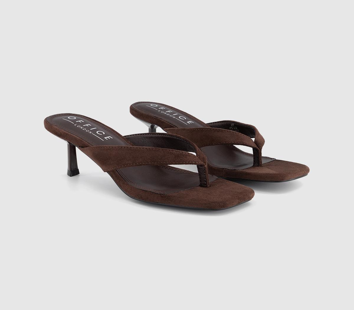 OFFICEMila - Toe Post Heeled SandalsBrown