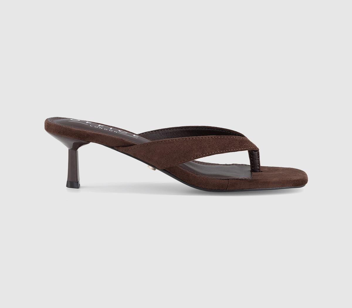 OFFICEMila - Toe Post Heeled SandalsBrown