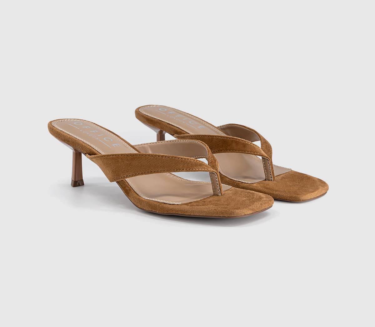 OFFICEMila Toe Post Heeled SandalsTaupe