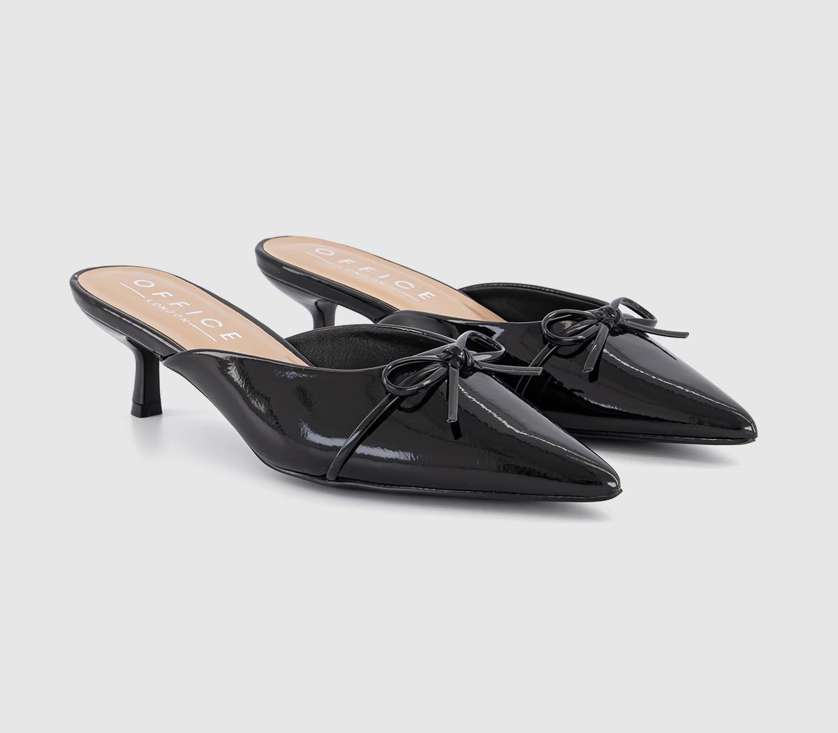 OFFICEMaya Bow Detail Court MulesBlack Patent