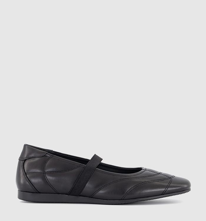 Vagabond Shoemakers Hillary Ballet Pumps Black Seam Pattern