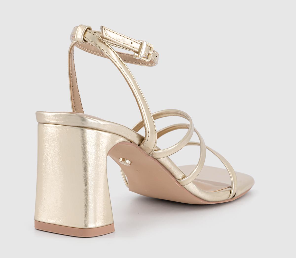 OFFICEMacey Asymmetric Strappy Heeled Sandal OFFICEMacey Asymmetric Strappy Heeled SandalGold