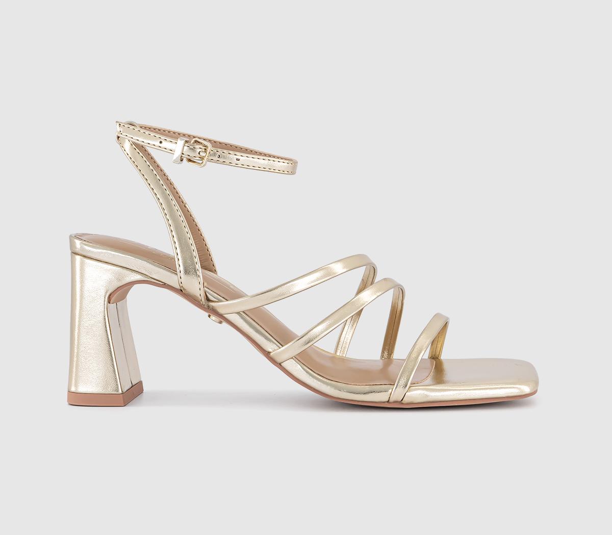OFFICEMacey Asymmetric Strappy Heeled Sandal OFFICEMacey Asymmetric Strappy Heeled SandalGold