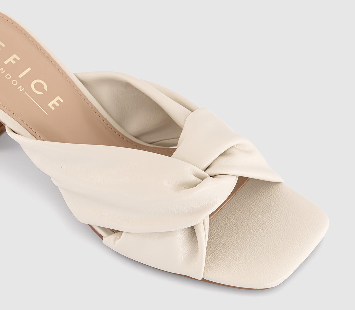 OFFICEMuse Ruched Heeled MulesWhite