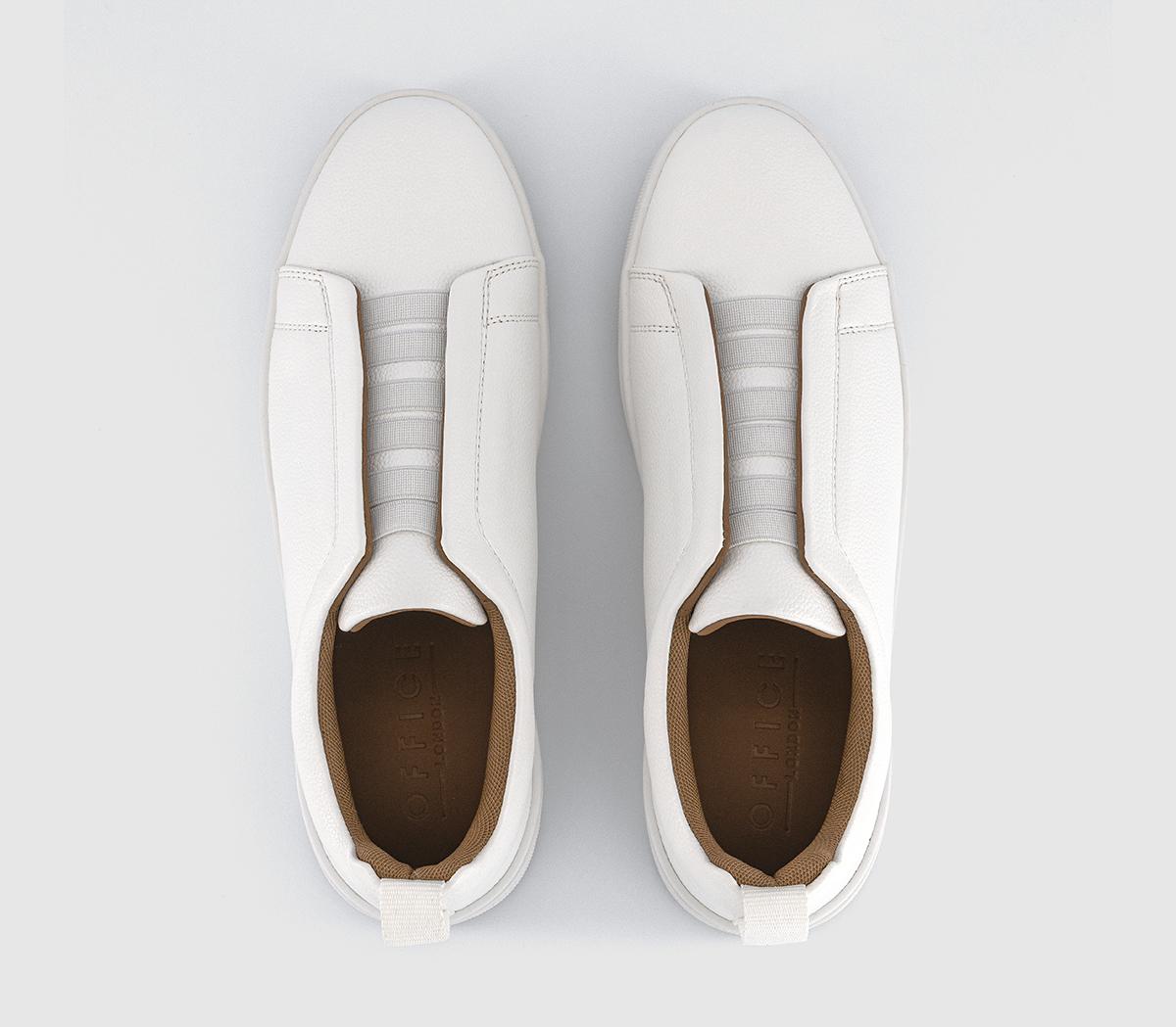 OFFICECorbett Elastic Slip On Trainers OFFICECorbett Elastic Slip On TrainersWhite
