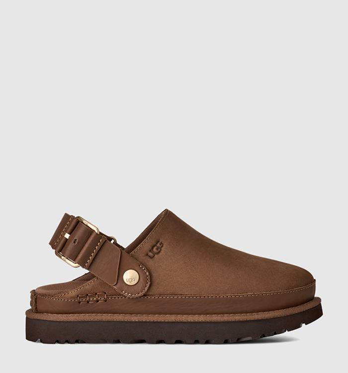 UGG Goldenstar Villa Clogs Dark Chestnut