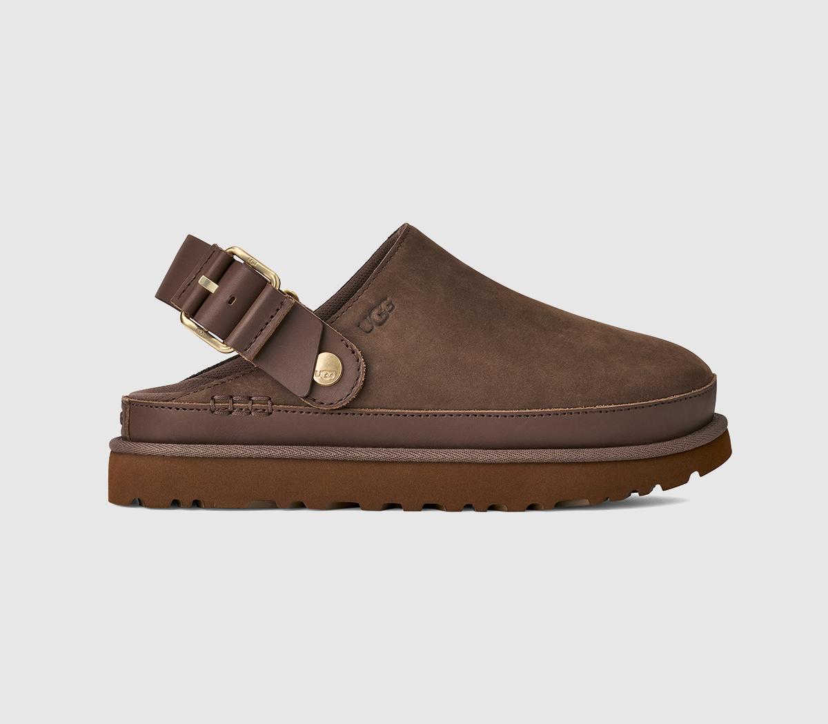 Ugg Goldenstar Villa Clogs Molasses  Natural in Women's Size 6, Office Shoes