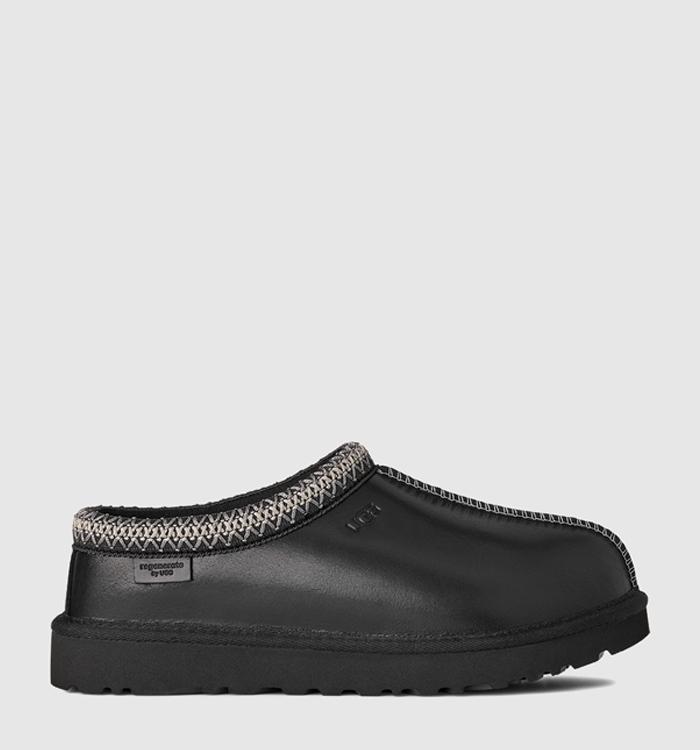 UGG Tasman Leather Regen Slippers Black