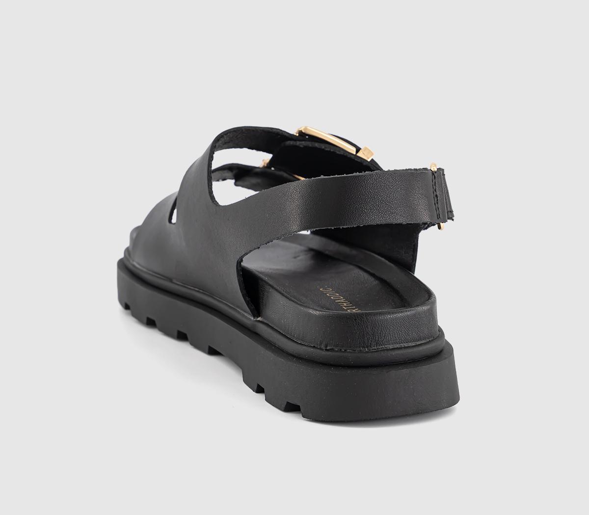 EARTHADDICT Dandelion Slingback Footbed Sandals EARTHADDICT Dandelion Slingback Footbed SandalsBlack Leather