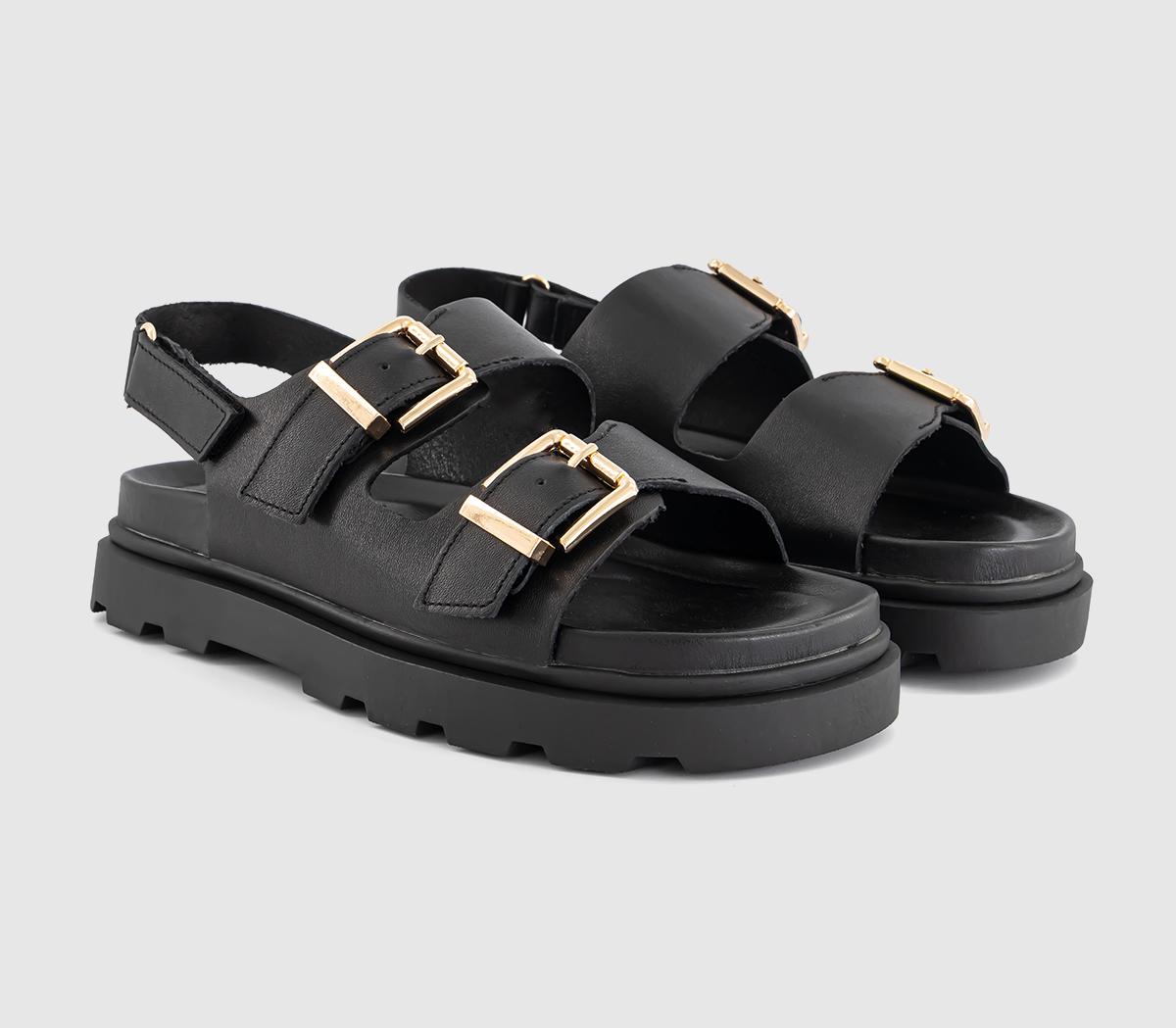 EARTHADDICT Dandelion Slingback Footbed Sandals EARTHADDICT Dandelion Slingback Footbed SandalsBlack Leather