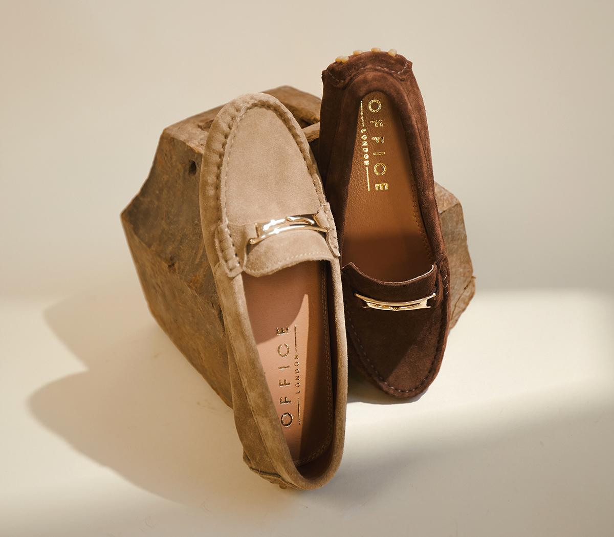 OFFICEFreedom Trim Driver Loafers OFFICEFreedom Trim Driver LoafersTaupe Suede