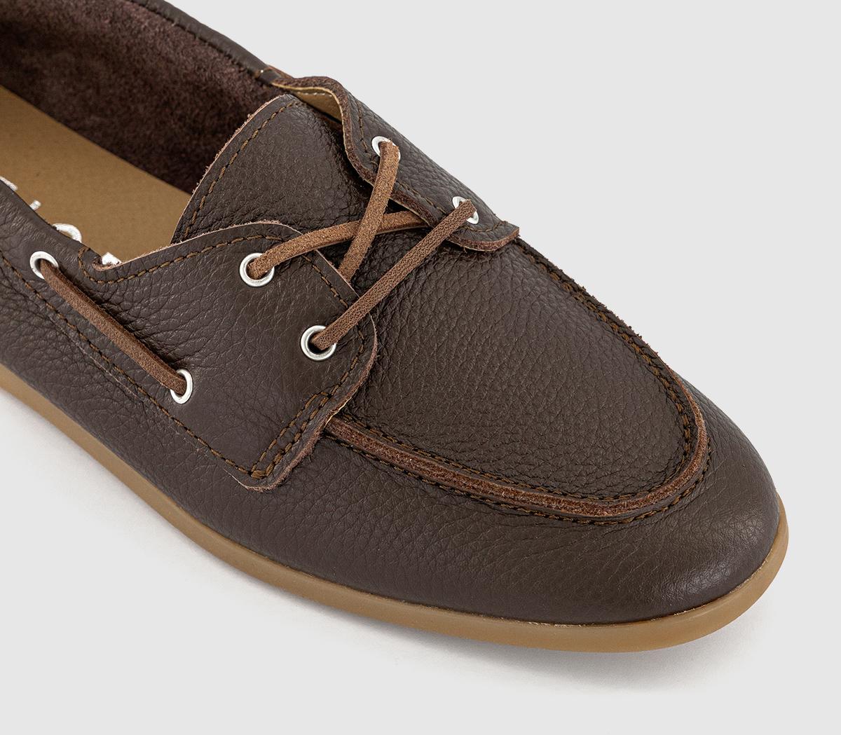 OFFICEFender Lace Up Boat Shoes OFFICEFender Lace Up Boat ShoesBrown Leather