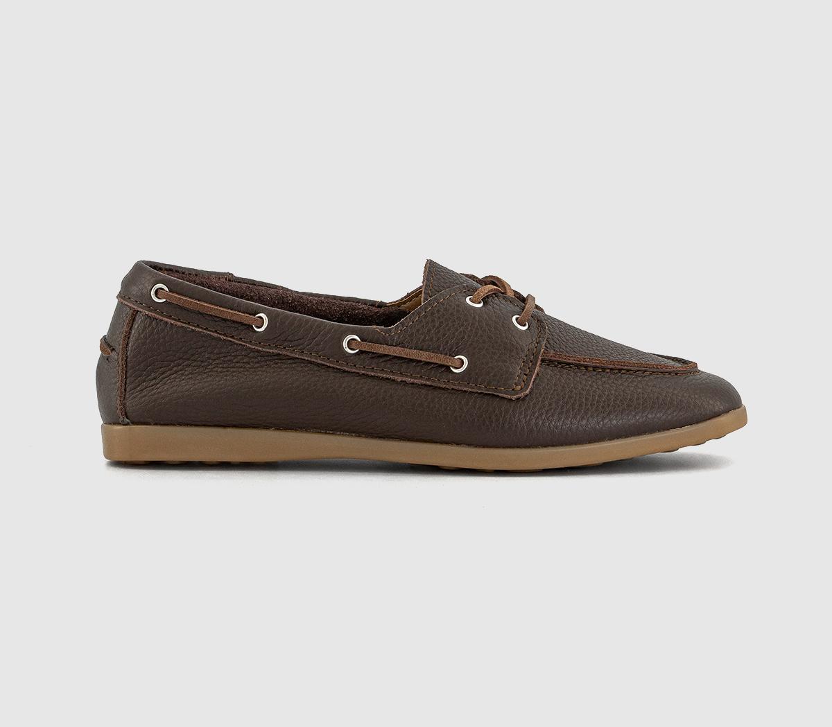 OFFICEFender Lace Up Boat Shoes OFFICEFender Lace Up Boat ShoesBrown Leather