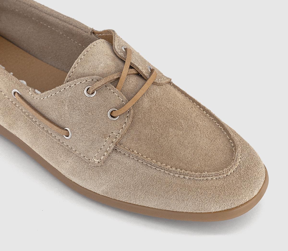 OFFICEFender Lace Up Boat Shoes OFFICEFender Lace Up Boat ShoesBeige Suede