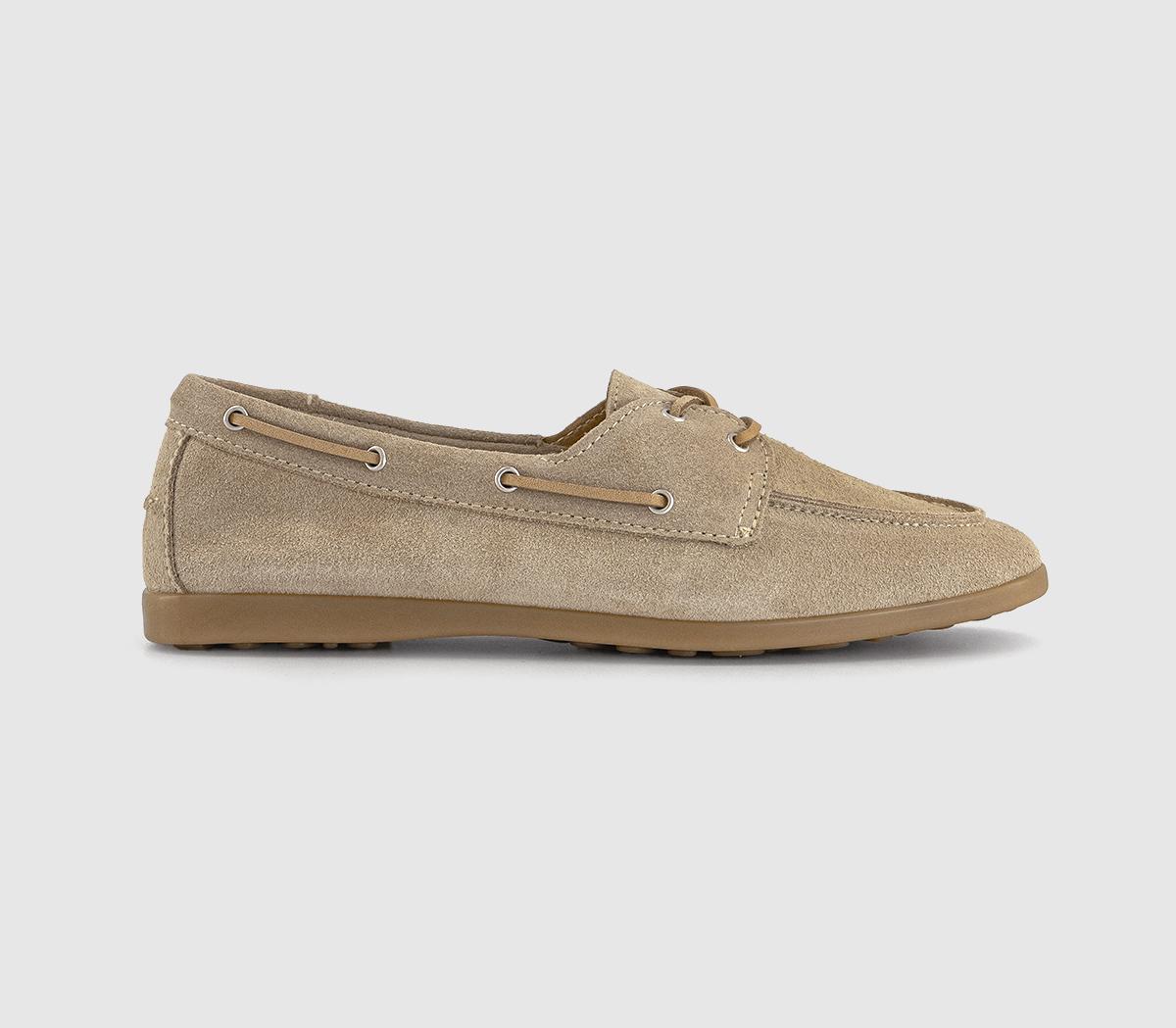 OFFICEFender Lace Up Boat Shoes OFFICEFender Lace Up Boat ShoesBeige Suede
