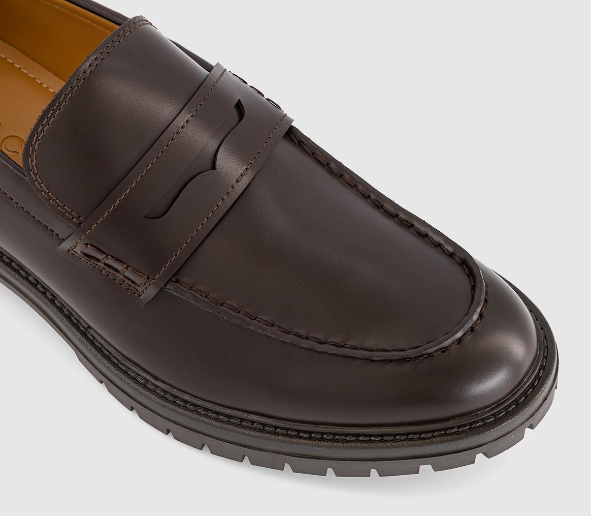 OFFICEMoe Chunky Cleat Sole LoafersBrown