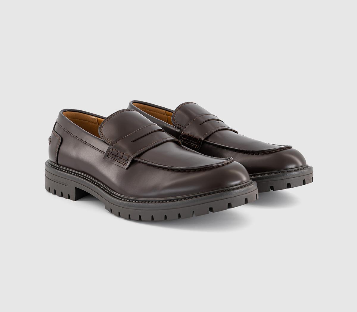 OFFICEMoe Chunky Cleat Sole LoafersBrown