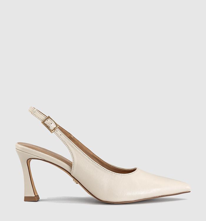 OFFICE Harley Buckle Slingback Court Heels Off White