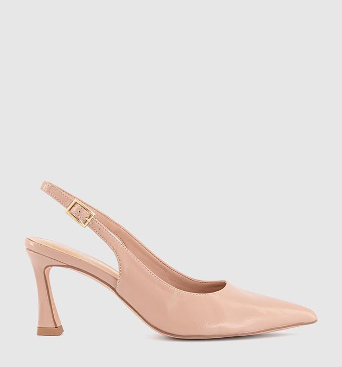 OFFICE Harley Buckle Slingback Court Heels Blush