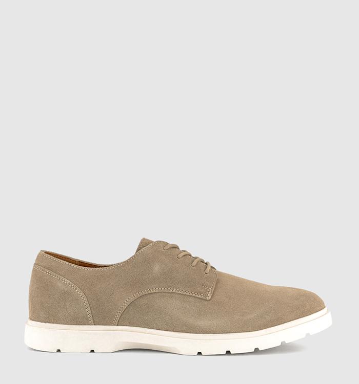 OFFICE Columbia Cleat Sole Derby Shoes Stone Suede