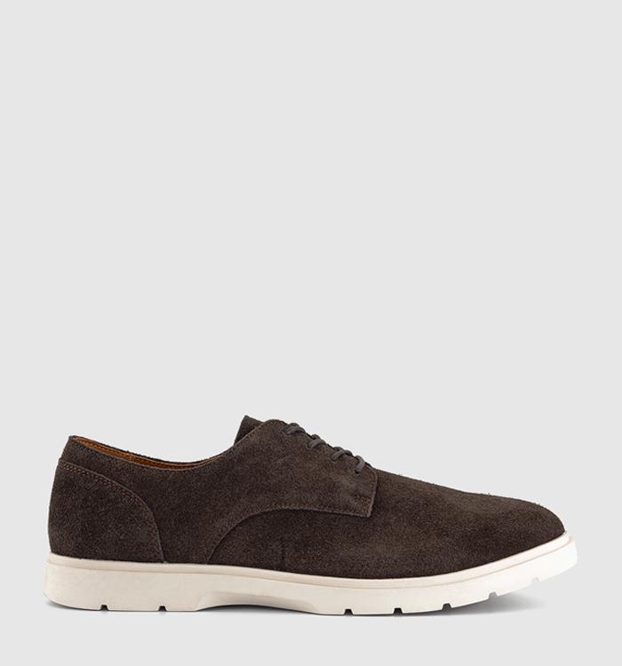 OFFICE Columbia Cleat Sole Derby Shoes Chocolate Suede