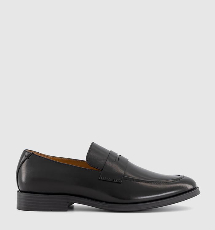 OFFICE Morris Penny Loafers Black Leather