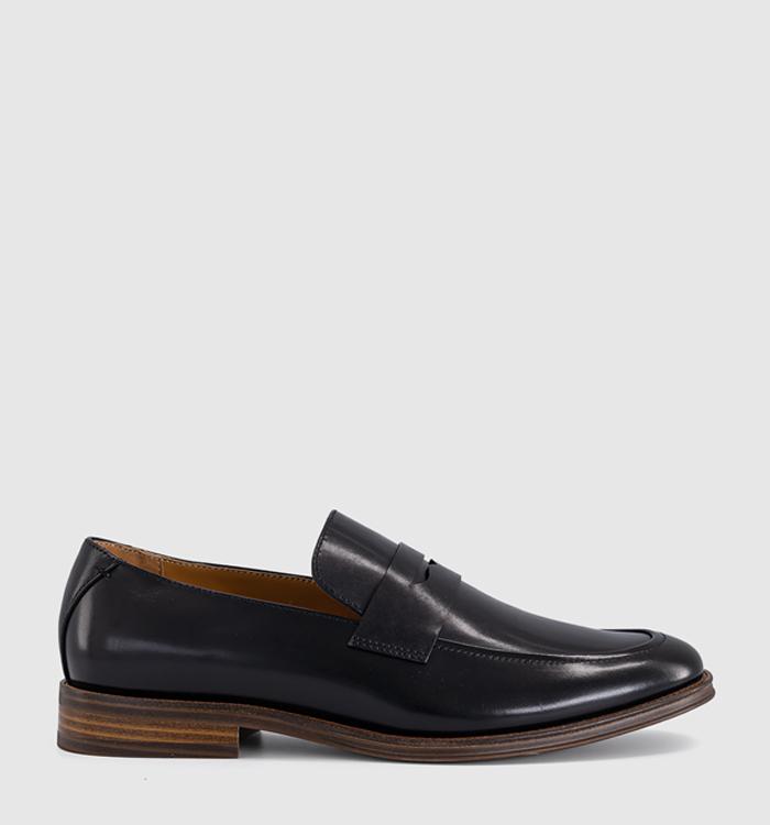 OFFICE Morris Penny Loafers Shiny Black Leather