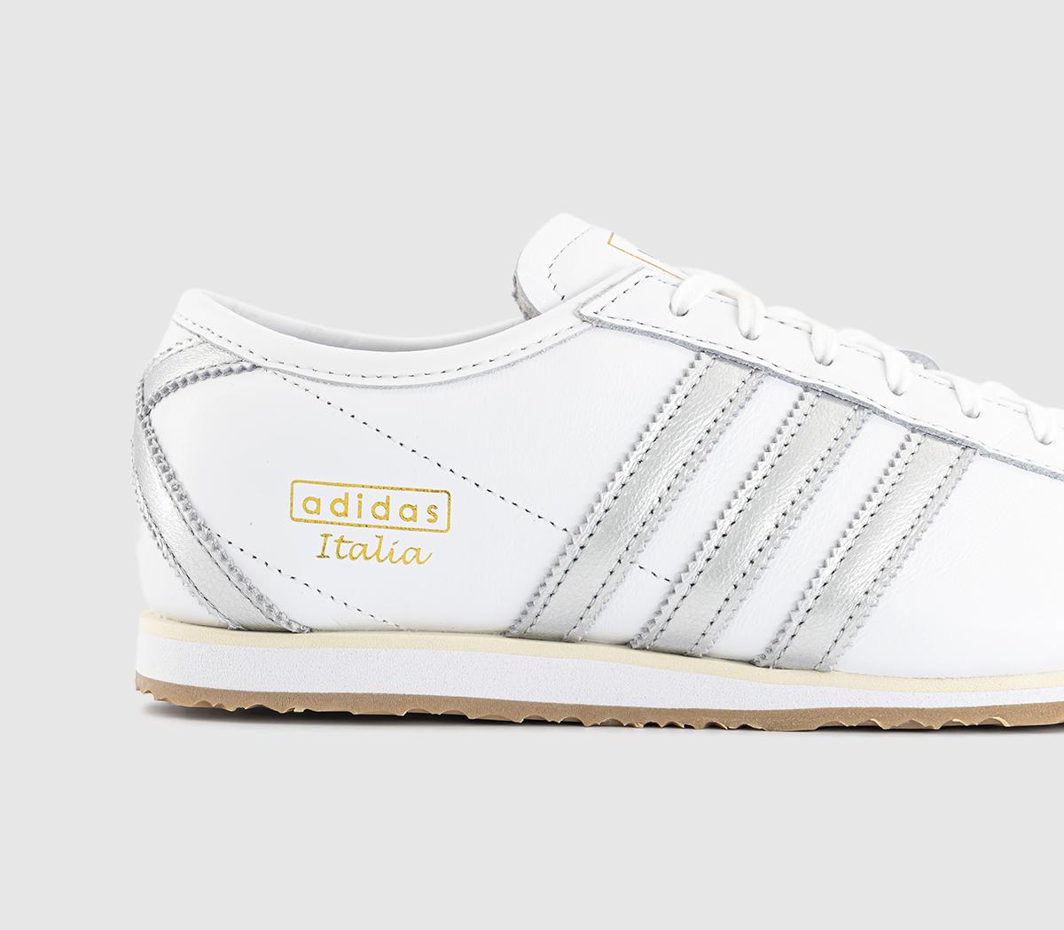 adidasItalia 70s TrainersWhite Silver Metallic Cream White
