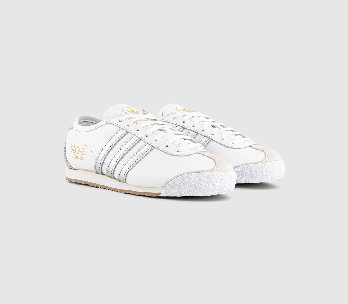 adidasItalia 70s TrainersWhite Silver Metallic Cream White