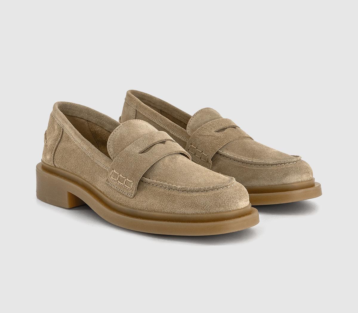 OFFICEFig Chunky Penny Loafers OFFICEFig Chunky Penny LoafersTaupe Suede