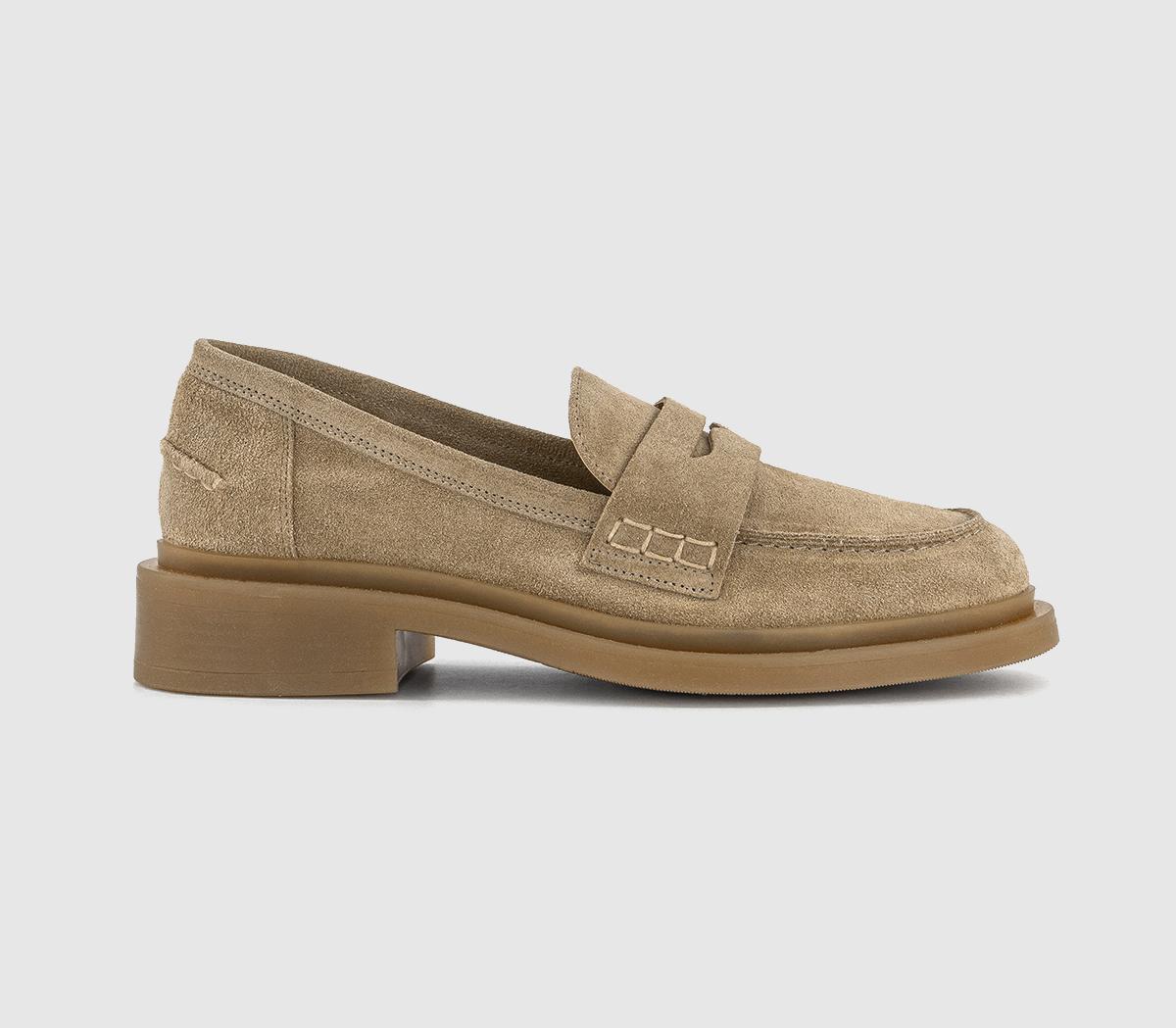OFFICEFig Chunky Penny Loafers OFFICEFig Chunky Penny LoafersTaupe Suede