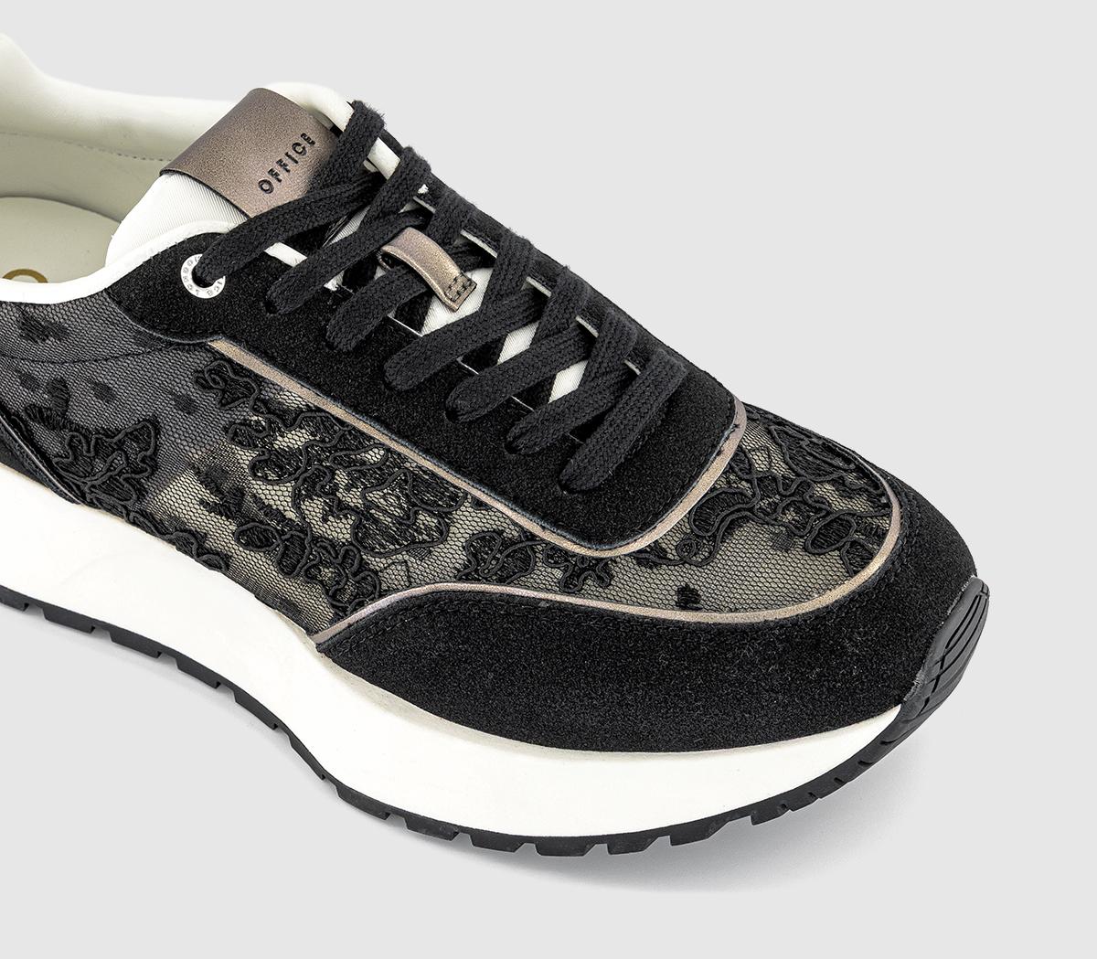 OFFICETammy Lace Detail Trainers OFFICETammy Lace Detail TrainersBlack