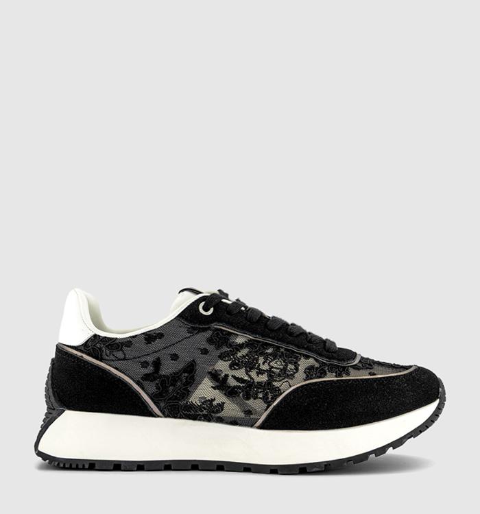 OFFICE Tammy Lace Detail Trainers Black