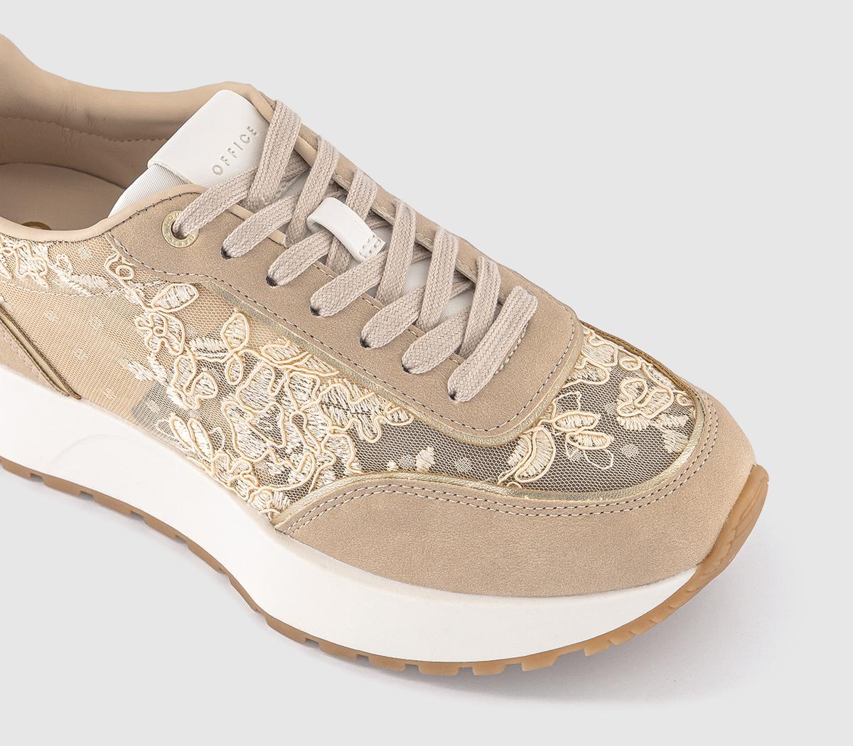 OFFICETammy Lace Detail TrainersBeige