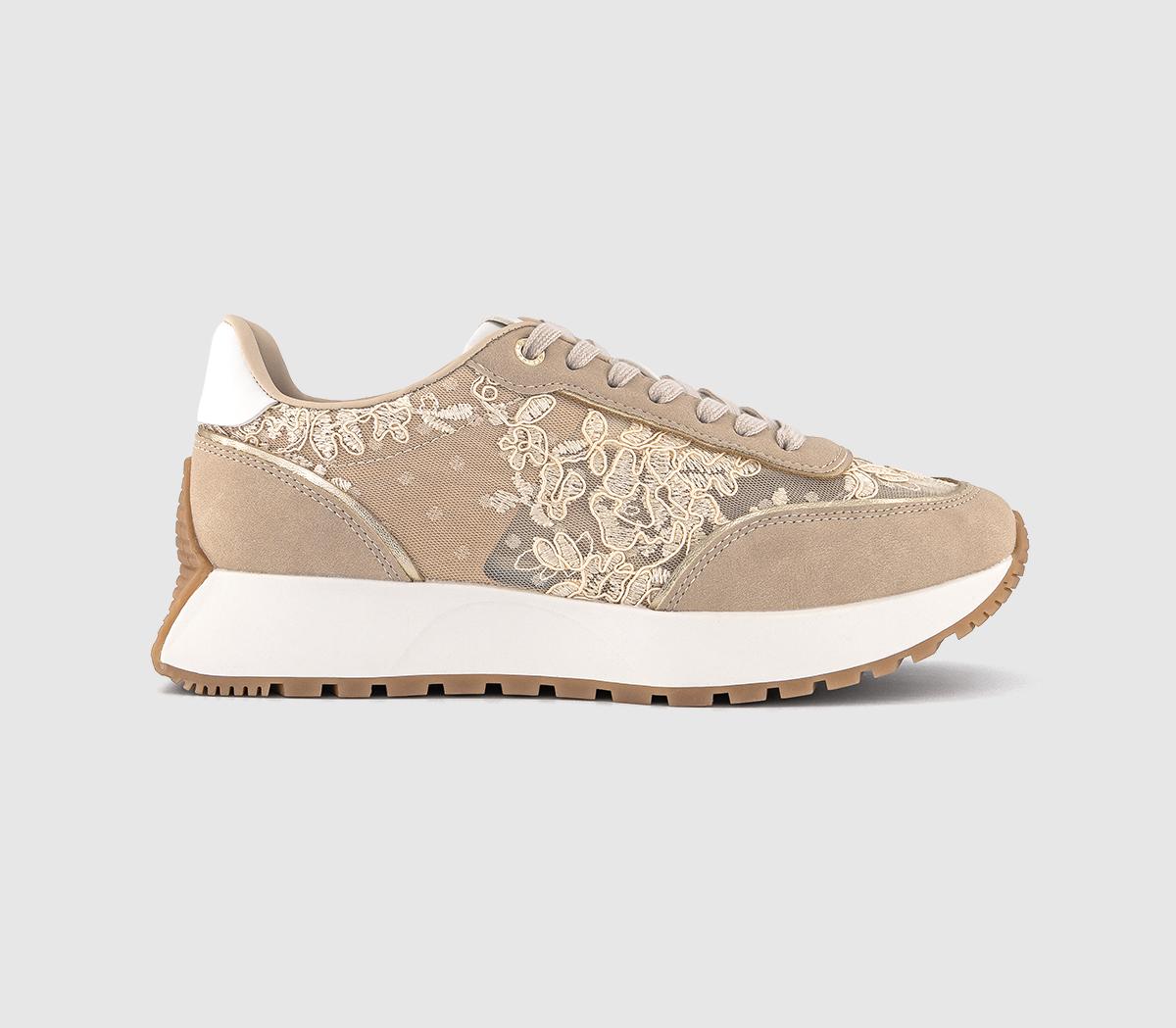 OFFICETammy Lace Detail TrainersBeige