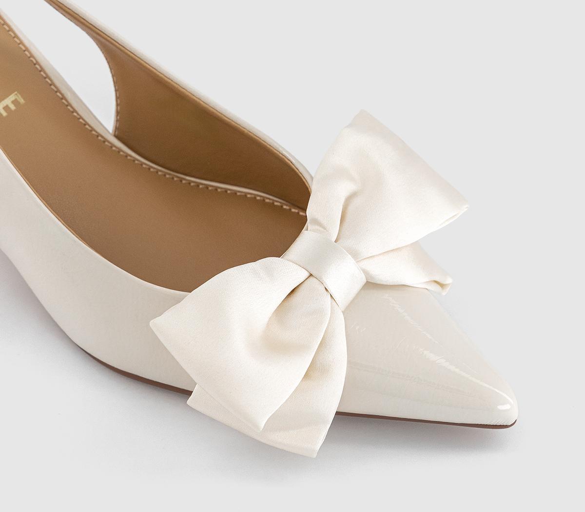 OFFICEMariella Bow Slingback Court HeelsWhite