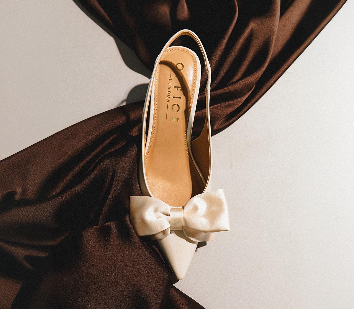 OFFICEMariella Bow Slingback Court HeelsWhite