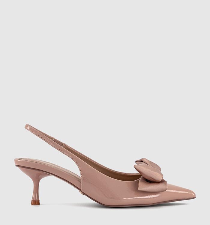 OFFICE Mariella Bow Slingback Court Heels Blush