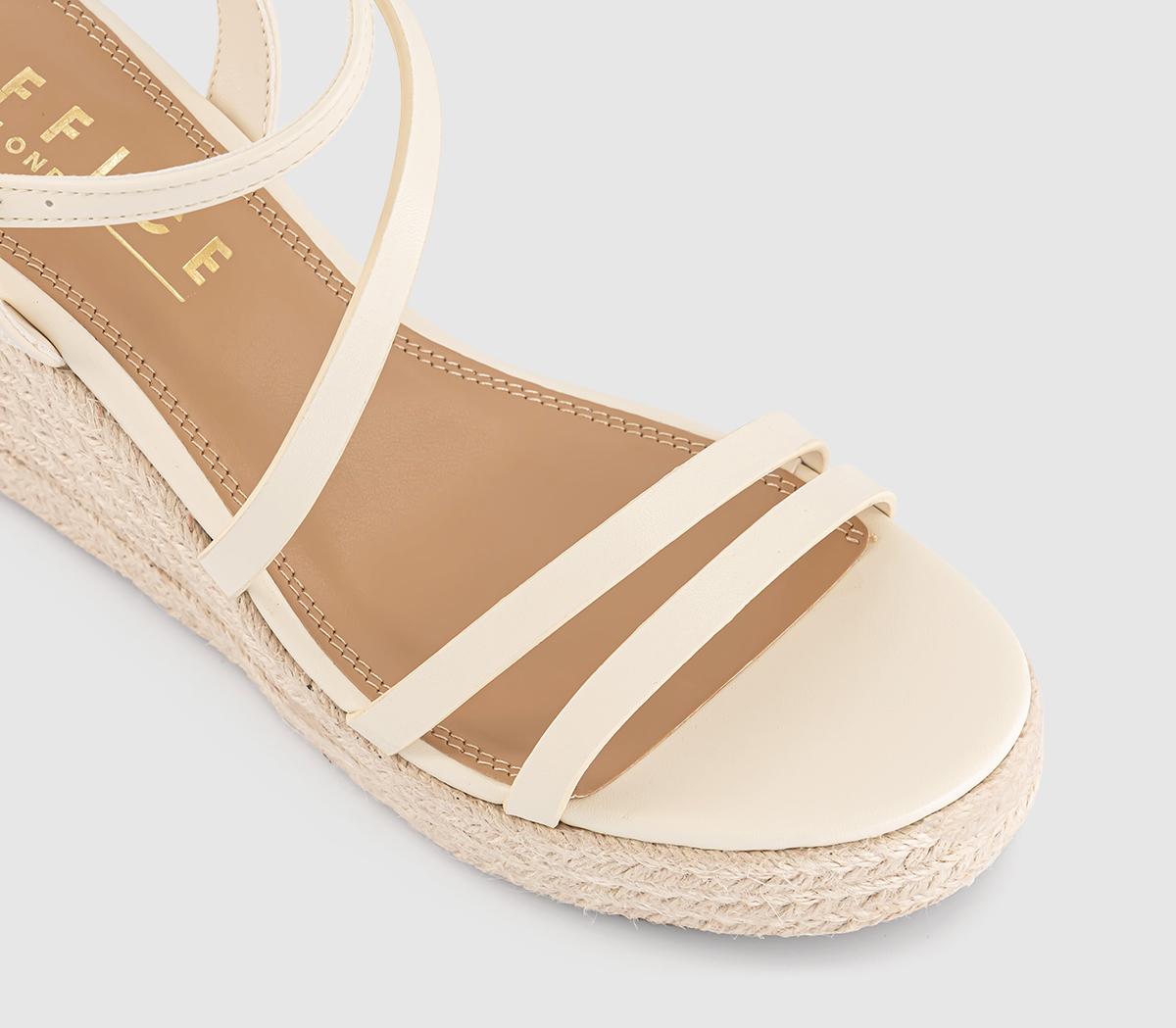 OFFICEHolland Strappy Espadrille Wedges OFFICEHolland Strappy Espadrille WedgesWhite