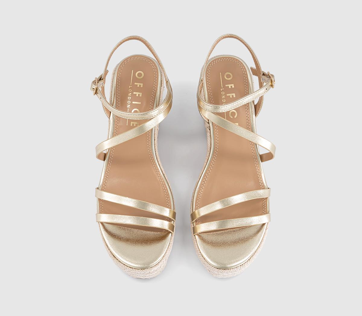 OFFICEHolland Strappy Espadrille WedgesGold